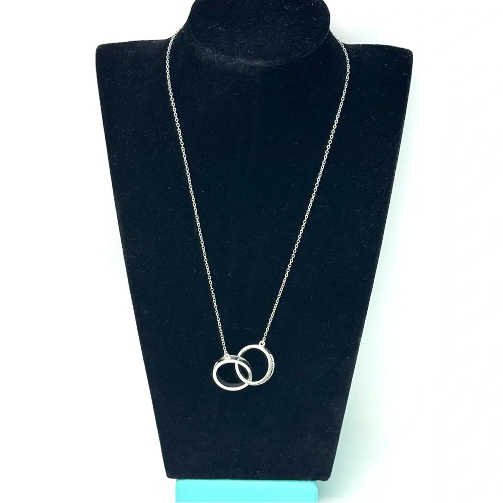 Tiffany & Co. Vintage 1837 Interlocking Circles Large Pendant Necklace.